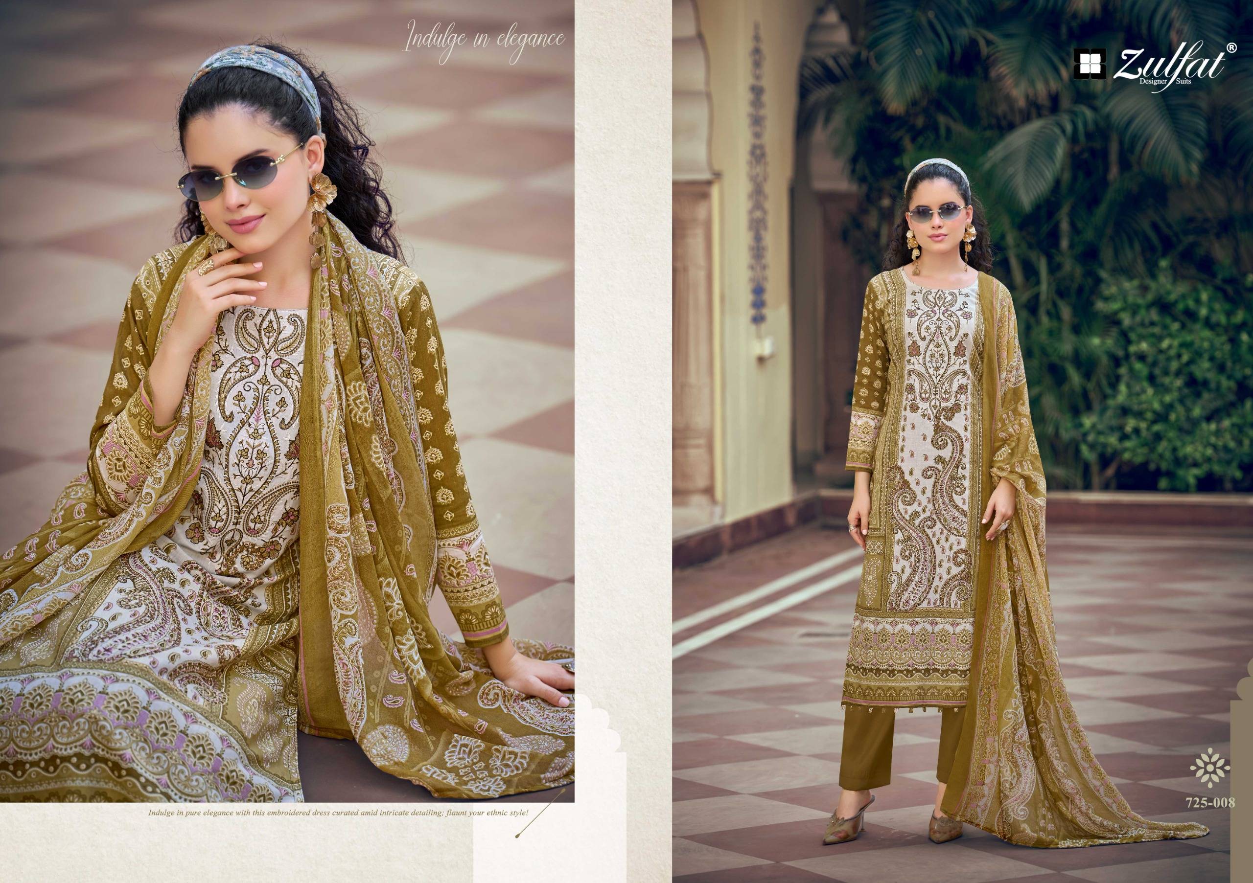 SANA SAFINA VOL 6 By Zulfat 01 To 08 Series Designer Suits Beautiful Pakistani Suits Wear Pure Cotton Dresses At Wholesale Price